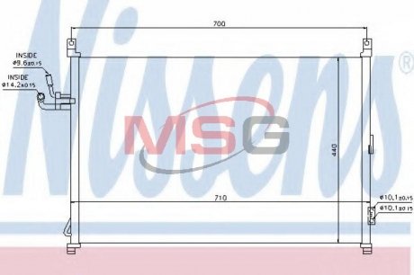 Конденсер кондиціонера NISSENS 940014