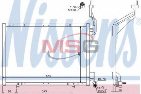 Радиатор кондиционера NISSENS 940287