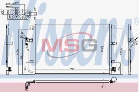 Конденсатор кондиционера MERCEDES SPRINTER W 906 (06-) NISSENS 940826