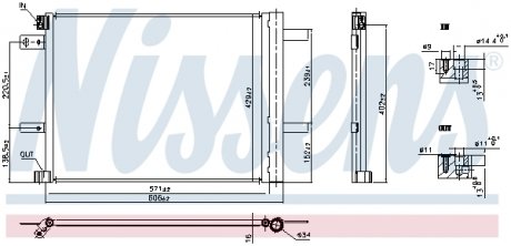 Радиатор кондиционера NISSENS 941090