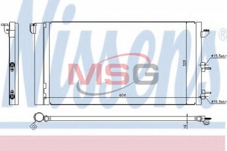 Конденсер кондиционера NISSENS 94670