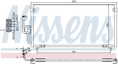 Радіатор кондиціонера NISSENS 94702