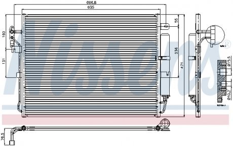 Радіатор кондиціонера NISSENS 94962