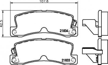 Колодки тормозные дисковые задние lexus es 3.0 (96-01) NISSHINBO NP1011