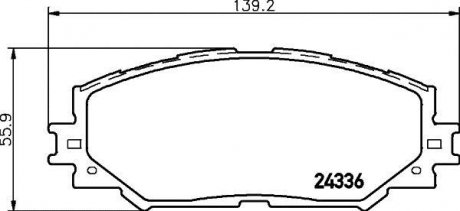 Гальмівні колодки LEXUS/SUBARU/TOYOTA HS/Trezia/Corolla/Rav4 "F "04>> NISSHINBO NP1019