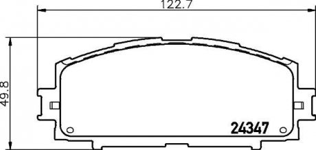 Колодки гальмівні дискові передні toyota prius hybrid 1.8 (09-), yaris 1.6 (08-13) NISSHINBO NP1053