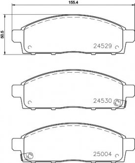 Гальмівні колодки FIAT/MITSUBISHI Fullback/L200 "F "04>> NISSHINBO NP3016SC