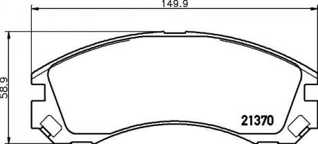 Колодки тормозные дисковые передние mitsubishi l200, outlander 2.0, 2.4 (-07)/peugeot 4007 2.2, 2.4 (07-) NISSHINBO NP3032