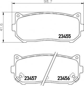 Колодки гальмівні задні дискові kia cerato, carens 1.6, 1.8 2.0 (02-) NISSHINBO NP6026 (фото 1)