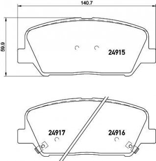 Колодки тормозные дисковые передние Kia Ceed, i30 1.4, 1.6 (12-) NISSHINBO NP6047