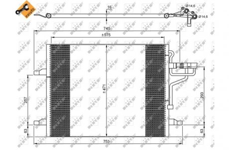 Радиатор кондиционера NRF 35936