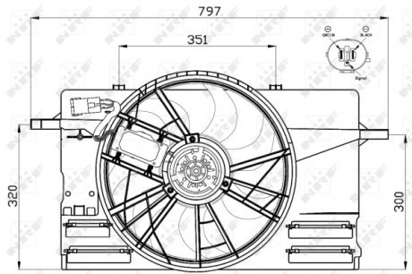 Вентилятор радіатора NRF 47412