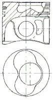 Поршень (для циліндрів 3,4) NURAL 87-114907-66