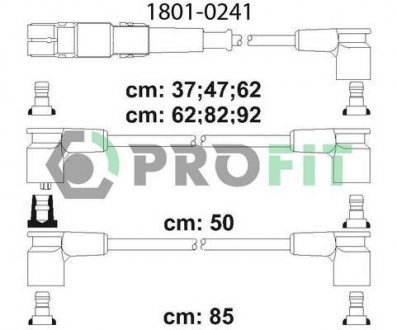 Комплект кабелів високовольтних PROFIT 1801-0241