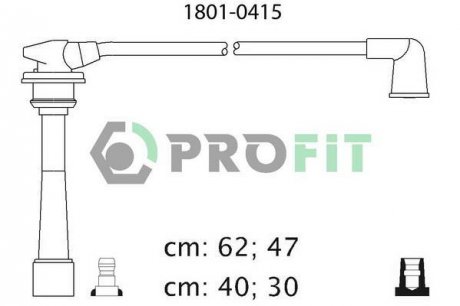 Комплект кабелей высоковольтных PROFIT 1801-0415