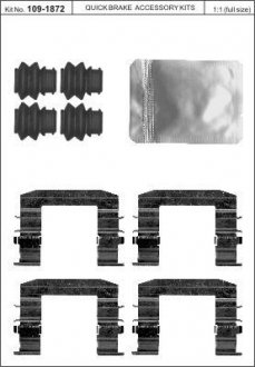 Монтажный компл.,тормоз.колодки QUICK BRAKE 109-1872