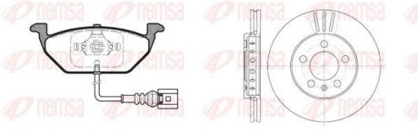 Комплект тормозной передн. AUDI A3 96-;SEAT TOLEDO 98-;SKODA FABIA 99-,OCTAVIA REMSA 8633.10