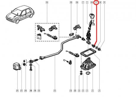 Втулка штока переключения передач RENAULT 77 00 732 903