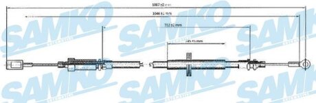 Трос зчеплення SAMKO C0173B