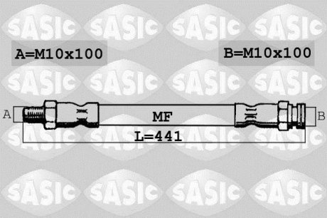 Шланг гальм. задній, 02-06 1400кг. SASIC 6600024