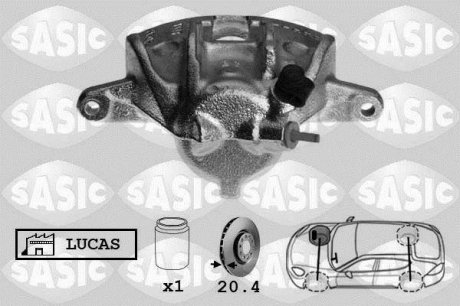 Супорт передній, R, 20,4mm (тип Lucas) SASIC SCA0089