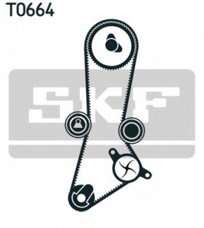 Комплект ГРМ, пас+ролик+помпа SKF VKMC 95660-2