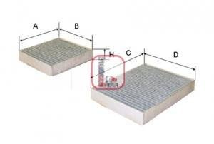 Фильтр салона PEUGEOT/CITROEN "1,6 "09>> SOFIMA S4164CA