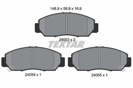 Гальмівні колодки HONDA Accord/FR-V "F "01>> TEXTAR 2405301