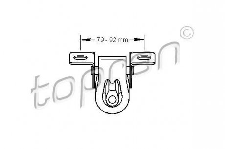 Кронштейн вихлопної TOPRAN / HANS PRIES 103025
