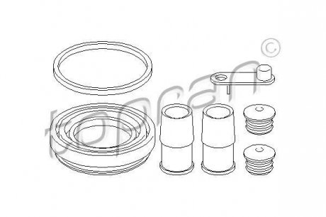 Ремкомплект, гальмівний супорт TOPRAN / HANS PRIES 108348