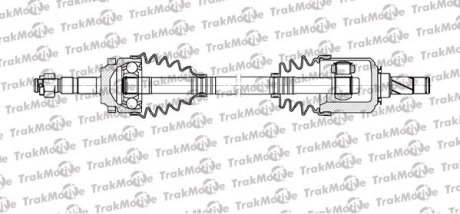 OPEL Полуось лев с ABS L=584mm 22/22 зуб. Combo 01-, Corsa C 00-, MERIVA A 1.6 16V 03-06, PORSCHE BOXSTER 2.7 04-06 Trakmotive 30-1117