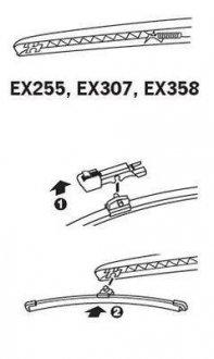 Щетка стеклоочистителя каркасная задняя 300mm (12\'\') ExactFit Rear Trico EX307