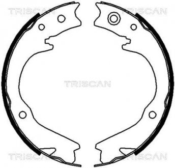 Комплект гальмівних колодок, Стоянкове гальмо TRISCAN 810068003 (фото 1)