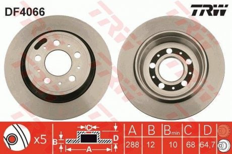 Гальмівний диск TRW DF4066