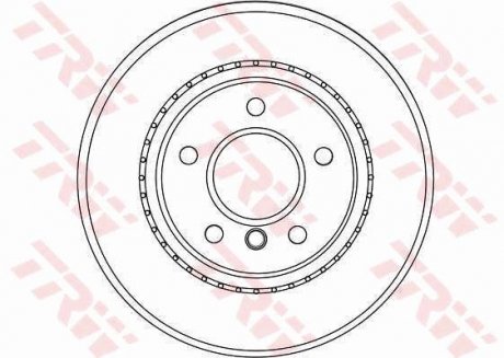 Диск гальмівний (1 шт.) BMW 1(81,87)/3(90,91,92) "R D=300mm "05>> TRW DF4450