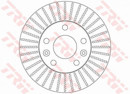 Диск гальмівний (1 шт.) RENAULT Duster "F D=269mm "10>> TRW DF6200