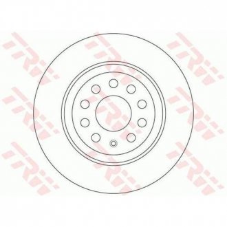 Диск гальмівний (1 шт.) AUDI/VW TT/Golf "R D=300mm "12>> TRW DF6504