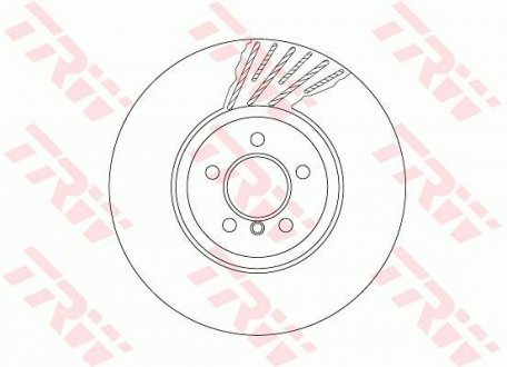 Диск гальмівний BMW 5 (F07,F10)/ 7(F01,F02) "FL "D=374mm "08>> TRW DF6613S