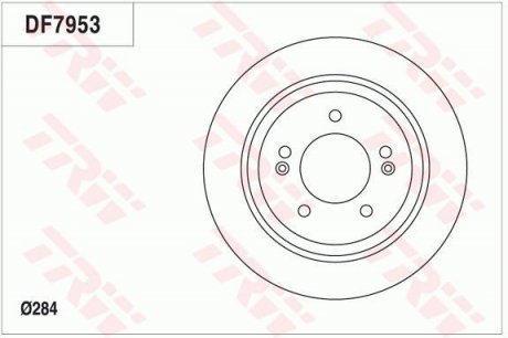 Диск гальмівний (1 шт.) HYUNDAI/KIA Grandeur/Optima/Soul "R D=284mm "11>> TRW DF7953