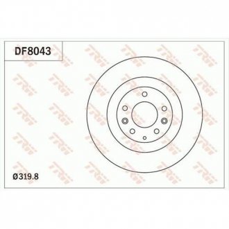 Диск гальмівний (1 шт.) MAZDA CX7/CX9 "F D=320mm "06>> TRW DF8043