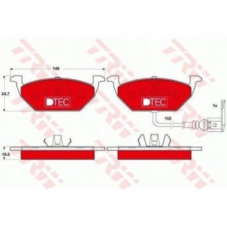 Тормозные колодки, дисковые. TRW GDB1386DTE