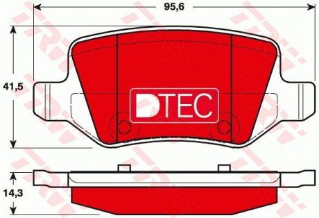 Гальмівні колодки, дискові. TRW GDB1481DTE