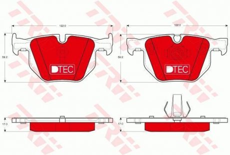 Тормозные колодки, дисковые. TRW GDB1730DTE