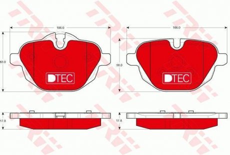 Тормозные колодки, дисковые. TRW GDB1840DTE