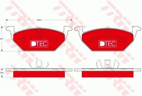 Тормозные колодки, дисковые. TRW GDB1984DTE