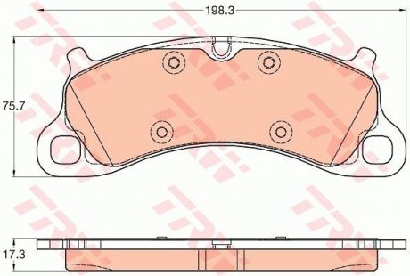 Гальмівні колодки дискові PORSCHE 911 "F "11>> TRW GDB2057