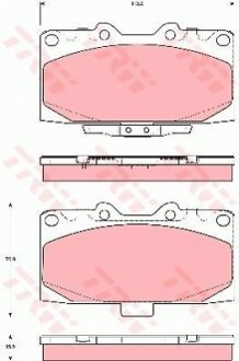 Комплект гальмівних колодок, дискове гальмо TRW GDB3307