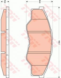 Гальмівні колодки, дискові. TRW GDB3500