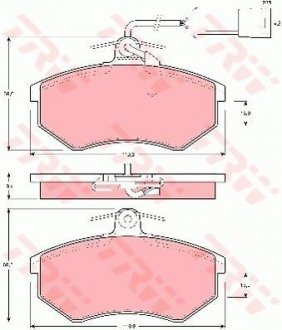 Тормозные колодки, дисковые. TRW GDB404