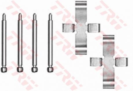 Монтажний компл.,гальм.колодки TRW PFK198 (фото 1)